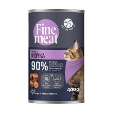 slomart PET REPUBLIC Fine Meat - Mokra hrana za mačke s puranom, 400g, brez glutena in sladkorja, primerna za vse pasme