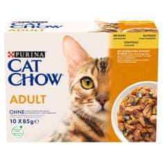 slomart PURINA Cat Chow mokra hrana za mačke s piščancem in bučko, 10x85 g, brez konzervansov, primerna za odrasle mačke