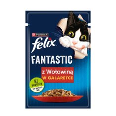 slomart Friskies Jelly govedina - mokra hrana za mačke, 100 g - za odrasle mačke, brez umetnih barvil, zdrava izbira