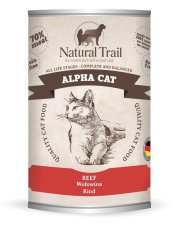 slomart NATURAL TRAIL Alpha Cat Goveja konzerva za mačke - brez glutena in brez umetnih barvil, 400g