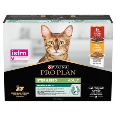 slomart PURINA Pro Plan Sterilizirana Govedina in Piščanec - Vlažna hrana za mačke, 10x85 g, za odrasle, brez umetnih barvil