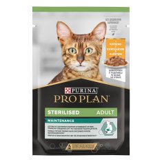 slomart PURINA Pro Plan Sterilizirana Govedina in Piščanec - Vlažna hrana za mačke, 10x85 g, za odrasle, brez umetnih barvil