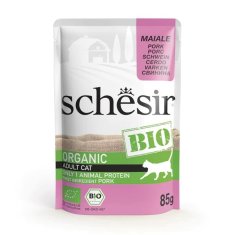 slomart Schesir Bio suha hrana za mačke s svinjino - mokra hrana v pakiranju 85 g, brez glutena, brez konzervansov, monoproteinska