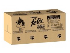 slomart Purina Felix MEŠANICA, 120x85g, konzervirana hrana za mačke, tun, trska, govedina, piščanec, za odrasle mačke