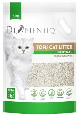 slomart DIAMENTIQ Tofu Neutrala Ultra zgoščena ilovica za mačke - rastlinski litter, 4kg, brez prahu, biološko razgradljiva, brez vonja