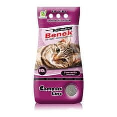 Super Benek Certech Super Benek Compact Lavanda - Clumping mačja podloga 10 l, brez lepljenja na tačke in dlako, z odstranjevanjem vonjav