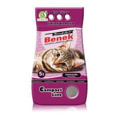 Super Benek Certech Super Benek Compact Lavanda - 5L, presežno mačje vlažilno blato z absorpcijo in odstranitvijo vonjav.