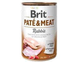 Brit BRIT Paté in meso z zajcem za pse - mokra hrana 400g, primerna za vse pasme, brez žitaric, za splošno zdravje