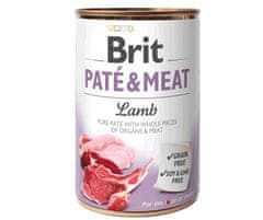 Brit BRIT Paté & Mesni narezek z jagnjetino - vlažna hrana za pse, 400g, brez zrn, brez umetnih dodatkov, primerna za vse pasme