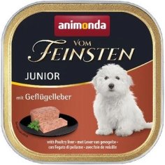 Animonda ANIMONDA Vom Feinsten Junior Puranjeva jetra - vlažna hrana za pse - 150g, brez umetnih barvil, brez glutena in sladkorja