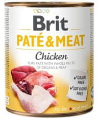 Brit BRIT Paté & Mesni obrok s piščancem za odrasle pse - mokra hrana 800g, brez žitaric, za vse pasme