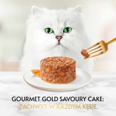 slomart GOURMET GOLD - Slani kolač s piščancem in korenjem za mačke, 85 g, brez žitaric, brez glutena, za odrasle mačke