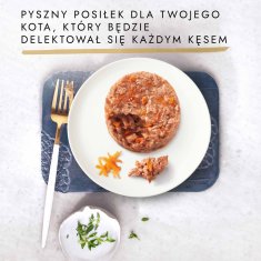 slomart GOURMET GOLD - Slani kolač s piščancem in korenjem za mačke, 85 g, brez žitaric, brez glutena, za odrasle mačke