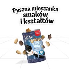 slomart FELIX Party Mix Dairy Delight - Mezine mačje priboljške, 60 g, primerne za vse pasme mačk