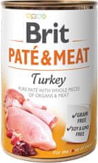 Brit BRIT Paté & Meat s Pureturkey - konzerva mokre hrane za pse, 400 g, brez zrn, za odrasle pse vseh pasem