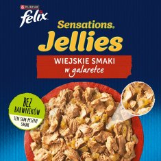 slomart Purina Felix Sensations mešanica tune, sardele, jagnjetina, sled - mokra hrana za mačke - 12 x 85 g