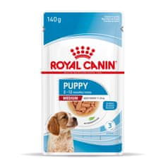 Royal Canin ROYAL CANIN SHN Srednje Pasje Mladiče v omaki - mokra hrana za mladiče, 10x140g, za zdravo rast in razvoj