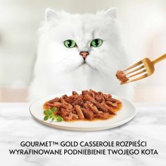 slomart GOURMET GOLD - Casserola z racami in puranom za mačke, 85g, mokra hrana za zrele mačke, splošno zdravje