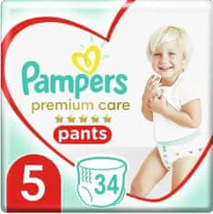 Pampers hlačne plenice Premium Care Pants 5 (12-17 kg) Junior 34 kos