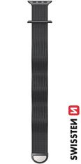 SWISSTEN Swisstenov trak za Apple Watch Milanese TAH 42-44 mm črn