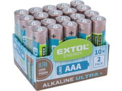 Extol Energy Alkalne baterije, 20ks, 1,5V AAA (LR03)