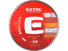 Extol Premium Diamantna rezalna plošča, turbo - suho in mokro rezanje, O 230x22,2x2,8mm