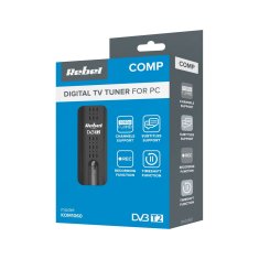 Rebel Rebel Comp Tuner DVB-T2/DVB-C/DVB-T H.265 HEVC USB z daljinskim upravljalnikom in anteno, kompaktnih dimenzij