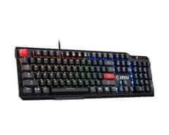 MSI MSI Vigor GK41 Dusk LR US igrišče tipkovnica USB QWERTY angleška barva črna z RGB osvetlitvijo