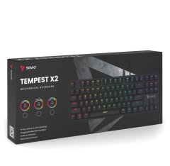 SAVIO Savio Tempest x2 RGB mehanična tipkovnica, Outemu BLUE, črna, USB, QWERTY, 24h dostava