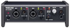 TASCAM Tascam US-2X2HR USB avdio vmesnik za snemanje, podporo za 192 kHz, 2 XLR vhoda, črna barva, kompaktna zasnova