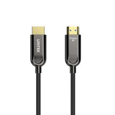 Unitek Optični kabel HDMI 2.1 AOC Unitek C11085GY01, dolžina 15 m, 4K@144Hz, 8K@60Hz, zlati kontakti, podpora HDR