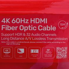 Unitek UNITEK HDMI Kabel 2.0 4K 60HZ AOC, dolžina 15m, črn, maksimalna ločljivost 4096 x 3112 pikslov