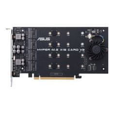 ASUS ASUS HYPER M.2 X16 CARD V2 - PCIe 3.0 notranji adapter s 128 Gbit/s pasovno širino, 1 M.2 (M) režo, 24h dostava