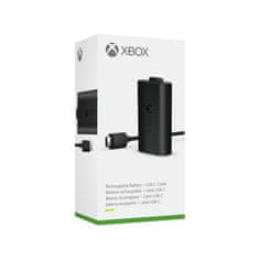 Microsoft Komplet za polnjenje Microsoft Xbox One Play & Charge - Črna, USB Type-C, združljivost z Xbox One, hitro polnjenje