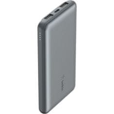 Belkin BELKIN Powerbank 10000 mAh 15W Siva, Dva USB izhoda, LED indikatorji, Kapaciteta za hkratno polnjenje treh naprav