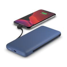 Belkin Belkin BPB006btBLU prenosna baterija 10000 mAh, modra, s podporo za 2 napravi hkrati, USB Type-C vhod, 18 W moč.