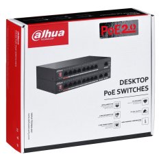 Dahua Dahua Technology Unmanaged PoE Gigabit Ethernet Switch PFS3010-8ET-96-V2, 10-port, črn, 96 W PoE, 24h dostava