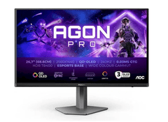 AOC Agon Pro AG276QZD2 gaming monitor, 68,6 cm, QHD, QD-OLED, črn