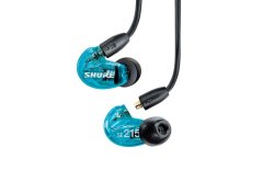 Shure Shure AONIC 215 modre slušalke z enim pretvornikom in 3,5 mm kablom, aktivnim odpravljanjem šuma, v kompletu s torbico.