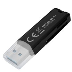 SAVIO SD bralnik SAVIO, USB 3.0, AK-64 - Črn, Hitrost prenosa do 5000 Mbit/s, združljiv z več vrstami pomnilniških kartic