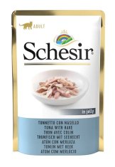 slomart SCHESIR v želeju Tuna s polenom - mokra hrana za mačke 85 g, brez umetnih barvil in konzervansov, brez glutena in soje.