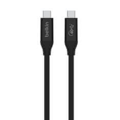 Belkin Kabel Belkin INZ001bt0.8MBK USB4 Gen 3x2, USB C, 0.8 m, črn, PD do 100 W, 40 Gbit/s, moški – moški konektor