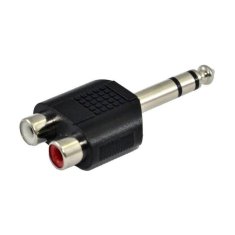 slomart Adapter SSQ HA7: 2 x RCA ženski na 6,3 mm stereo moški, črn, Hitra dostava v 24 urah