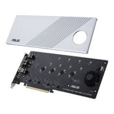 ASUS ASUS Hyper M.2 x16 Gen 4 notranja kartica/adapter s aktivnim hlajenjem in 4 razširitvenimi režami - PCIe 4.0