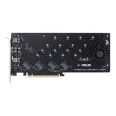 ASUS ASUS Hyper M.2 x16 Gen 4 notranja kartica/adapter s aktivnim hlajenjem in 4 razširitvenimi režami - PCIe 4.0