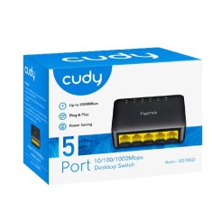 Cudy Cudy GS105D Gigabit Ethernet preklopnik - črn, 5 portov, Plug and Play, avto-negotiacija, 1 Gbit/s, 24h dostava