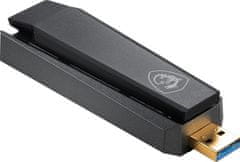 MSI Adapter USB WiFi MSI GUAX18 AX1800, Dual-band 1201 Mbit/s, enostavno povezovanje za PC in prenosne računalnike.