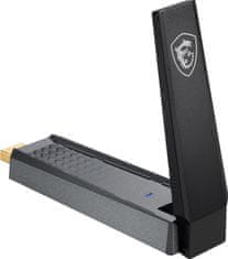 MSI Adapter USB WiFi MSI GUAX18 AX1800, Dual-band 1201 Mbit/s, enostavno povezovanje za PC in prenosne računalnike.