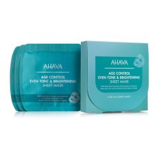 AHAVA Age Control Even Tone & Brightening Sheet Mask osvetljevalna in vlažilna maska za obraz 17 g za ženske