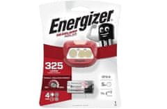 Energizer Energizer LED naglavna svetilka HDL20 325 lm, IPX4, 3AAA, rdeča, nastavljiva glava, dolžina delovanja do 40 h